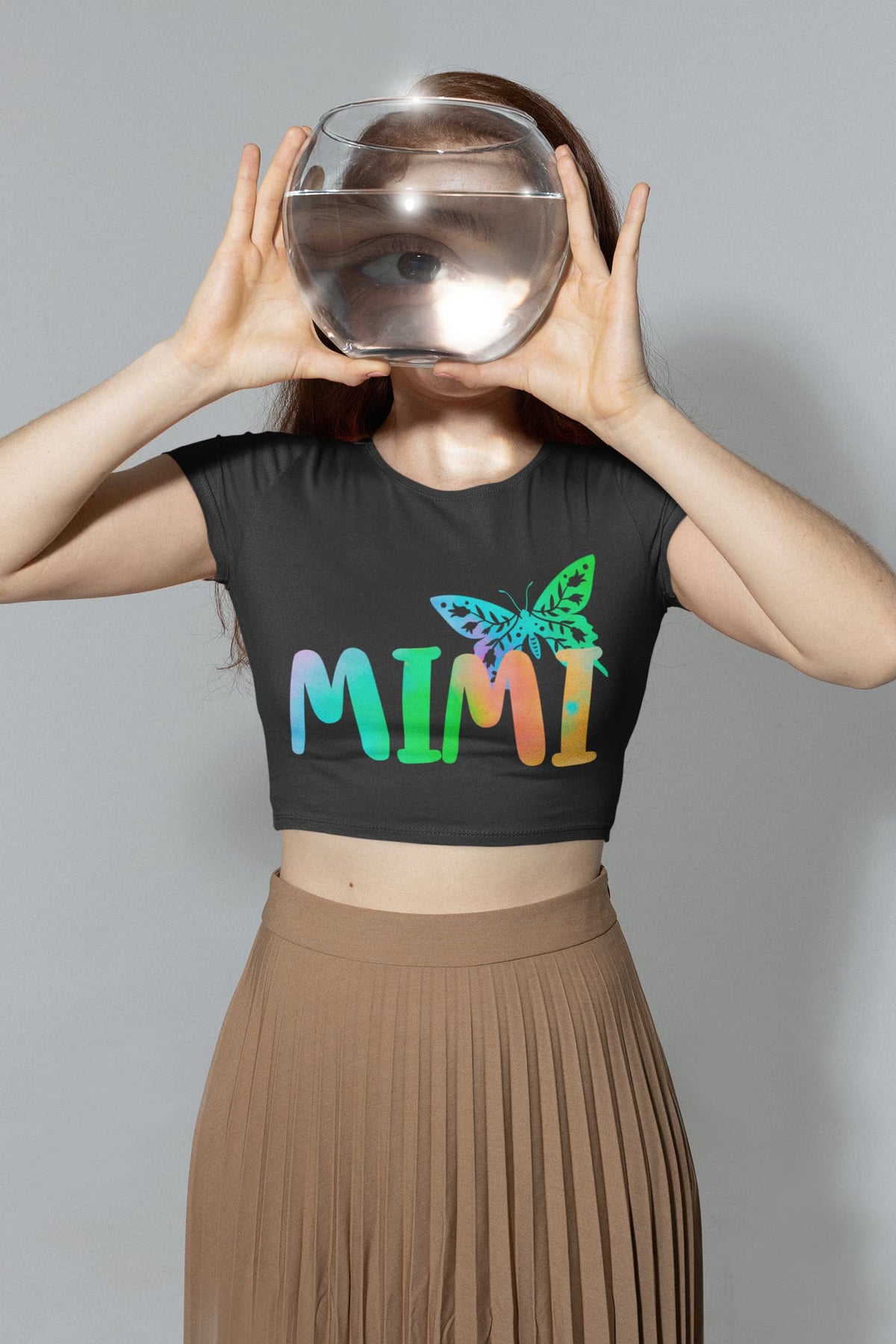 Women's Black Crop Tops