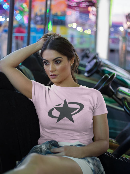 WOMENS LIGHT PINK CROP TOP