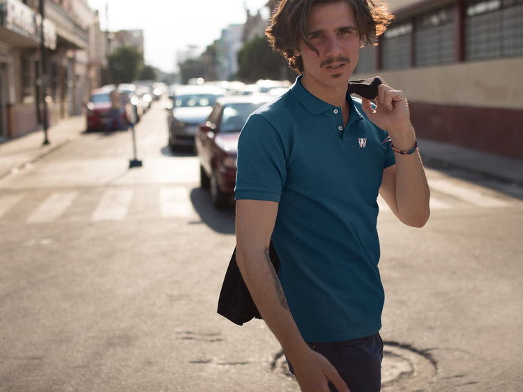 MENS NAVY BLUE POLO T-SHIRT