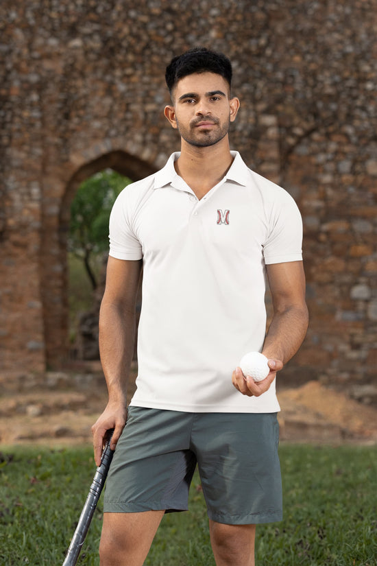 MENS WHITE POLO T-SHIRT