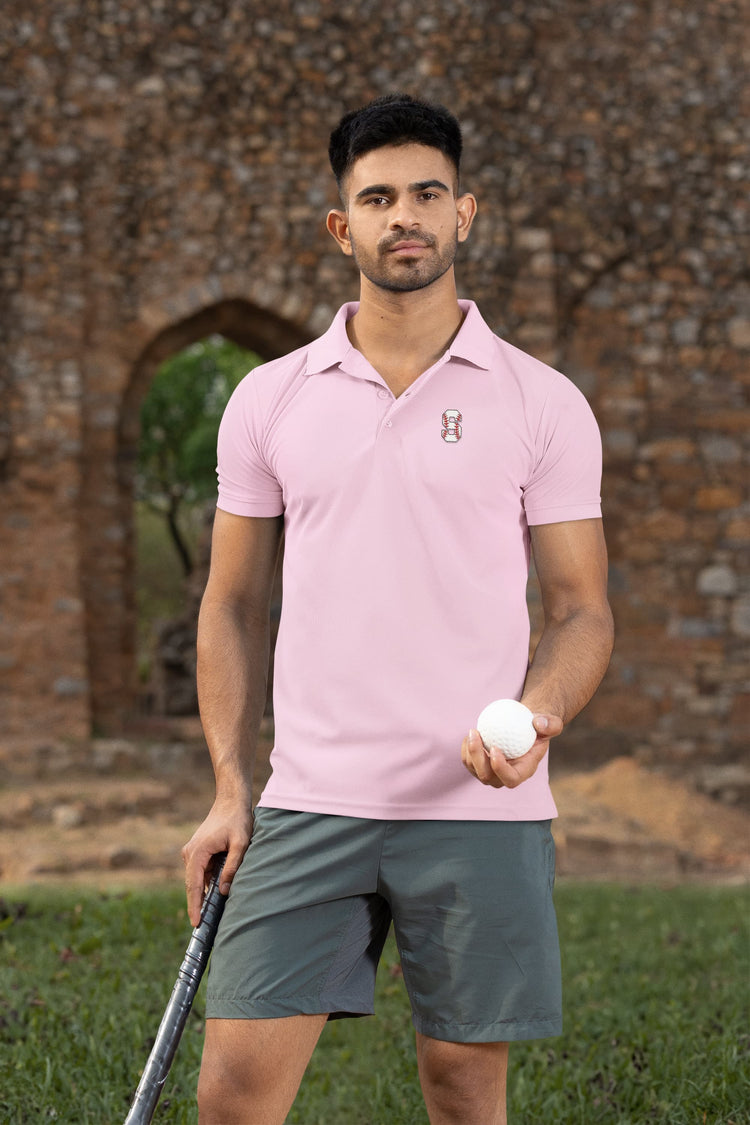 MENS LIGHT PINK POLO T-SHIRT
