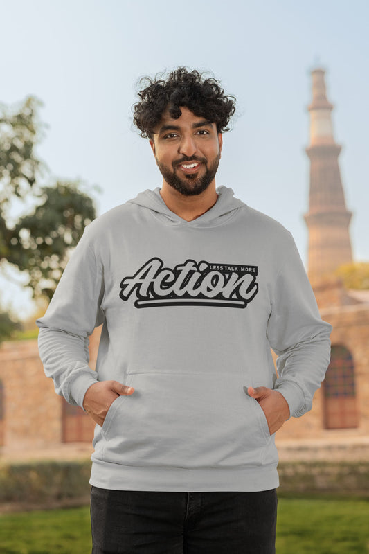 Men's Melange Grey Hoodies