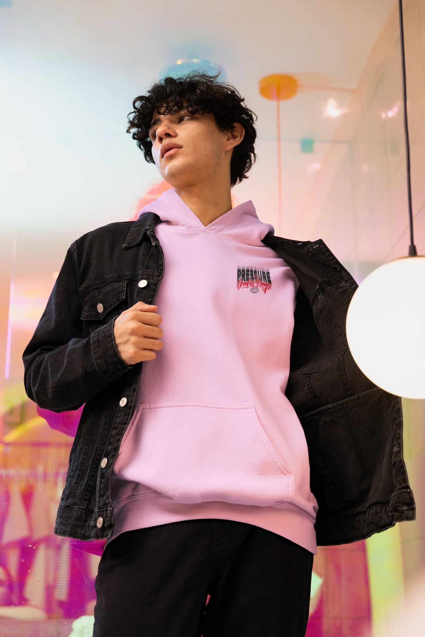 Men's Light Pink Hoodies