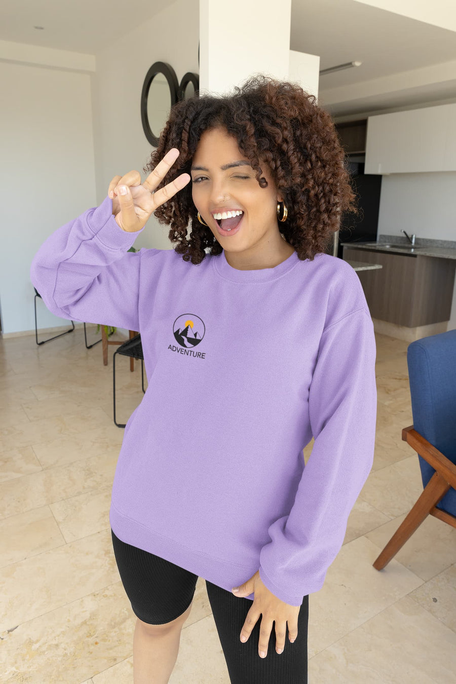 WOMENS IRIS LAVENDER SWEATSHIRT