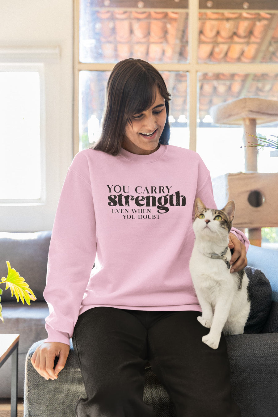 UNISEX LIGHT PINK SWEATSHIRT