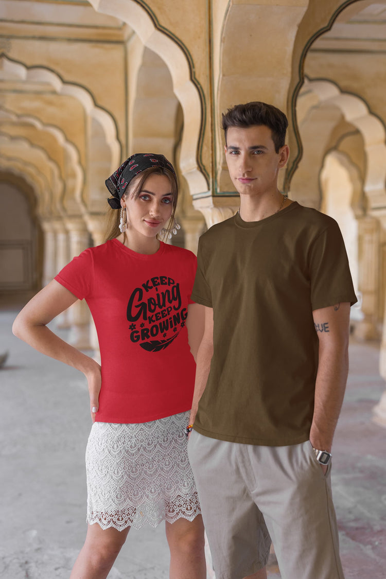 WOMENS RED ROUNDNECK T-SHIRT