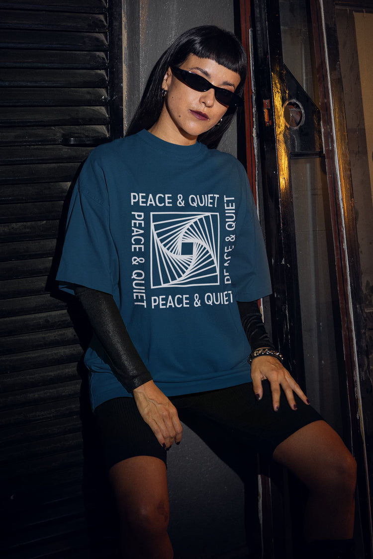 UNISEX NAVY BLUE OVERSIZED T-SHIRT