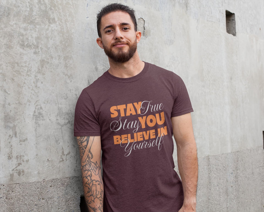 MENS BURGUNDY ROUNDNECK T-SHIRT