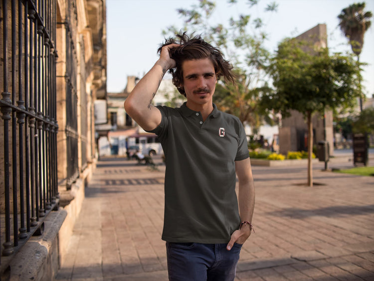 MENS BLACK POLO T-SHIRT