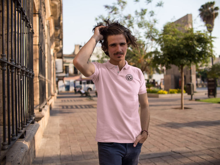 MENS LIGHT PINK POLO T-SHIRT