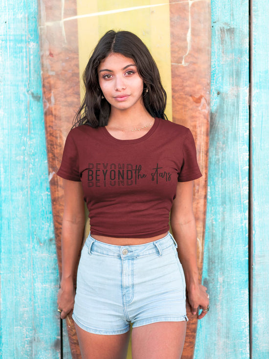WOMENS MAROON CROP TOP