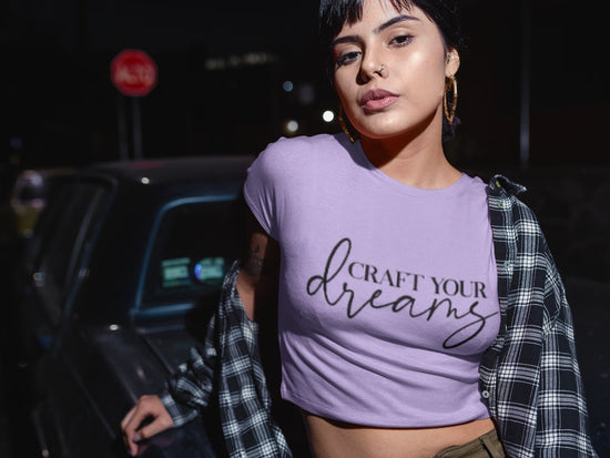 WOMENS IRIS LAVENDER CROP TOP