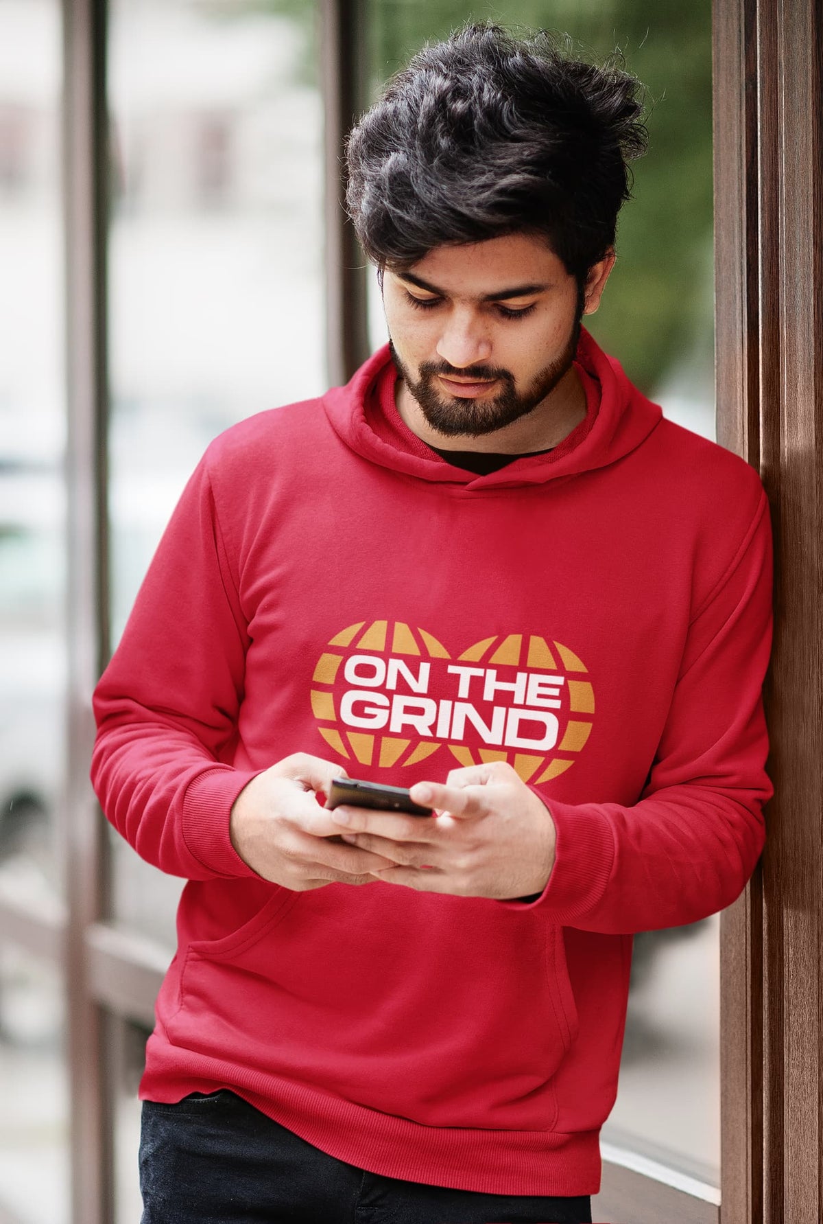 MENS RED HOODIES