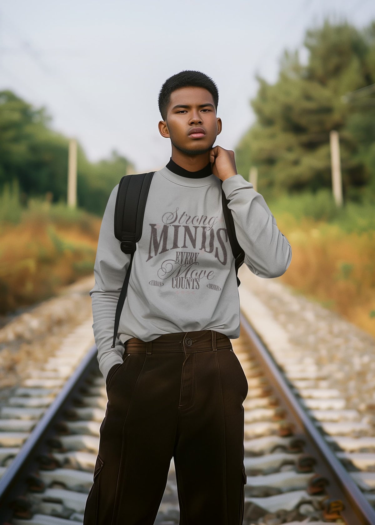 Men's Melange Grey Sweatshirts