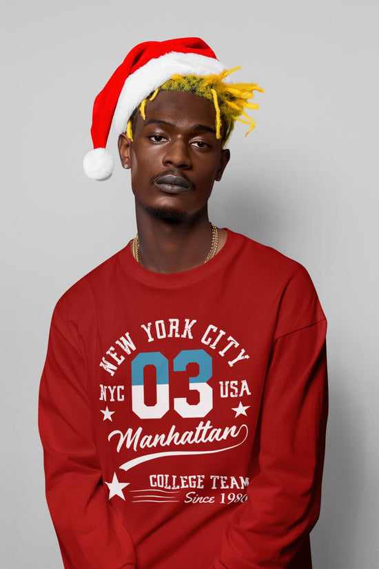 Person wearing a red &