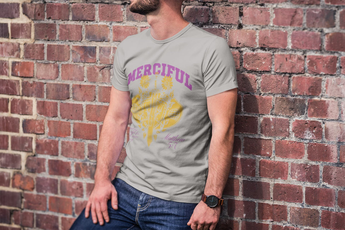 Men's Melange Grey Round Neck T-shirts