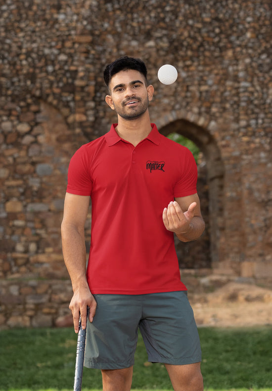 MENS RED POLO T-SHIRT
