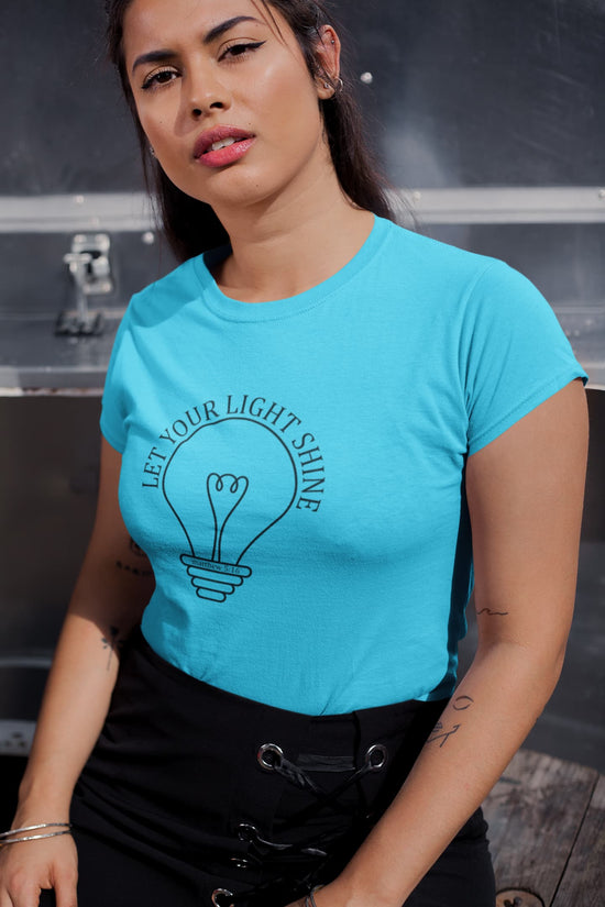WOMENS SKY BLUE ROUNDNECK T-SHIRT