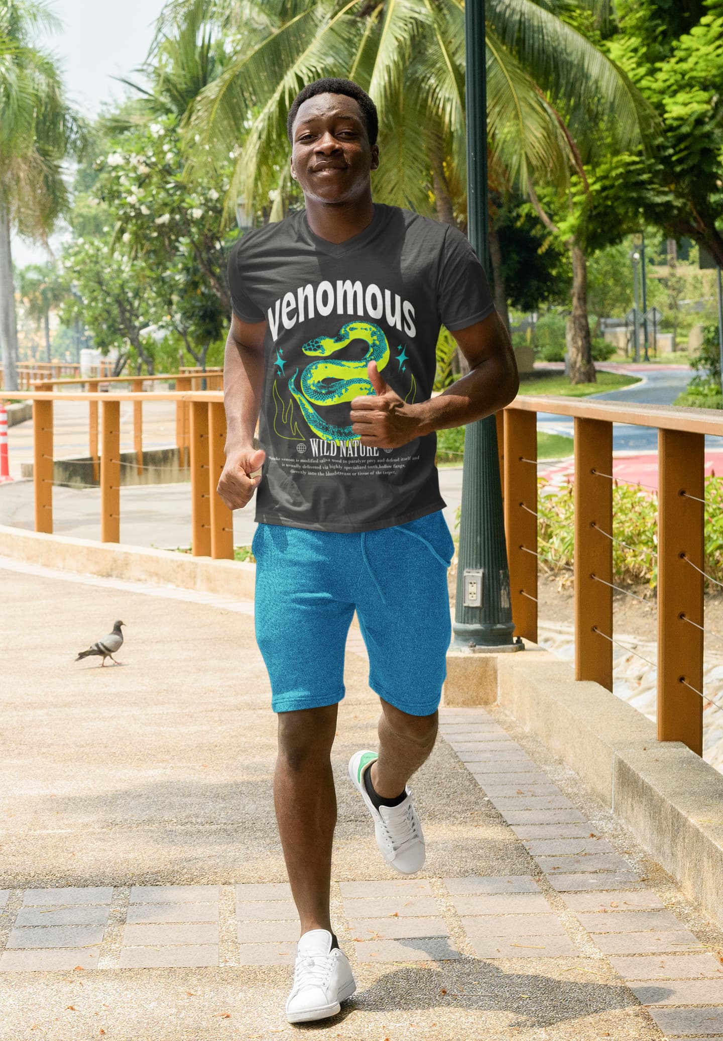 Men's Black V-neck T-shirts