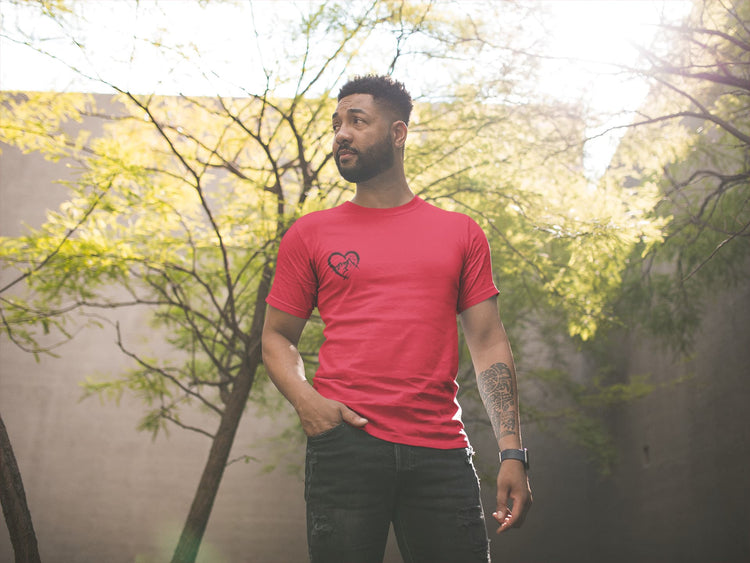 MENS RED ROUNDNECK T-SHIRT