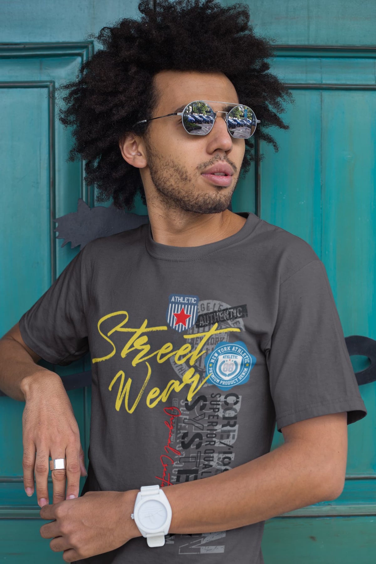 Men's Charcoal Grey Round Neck T-shirts