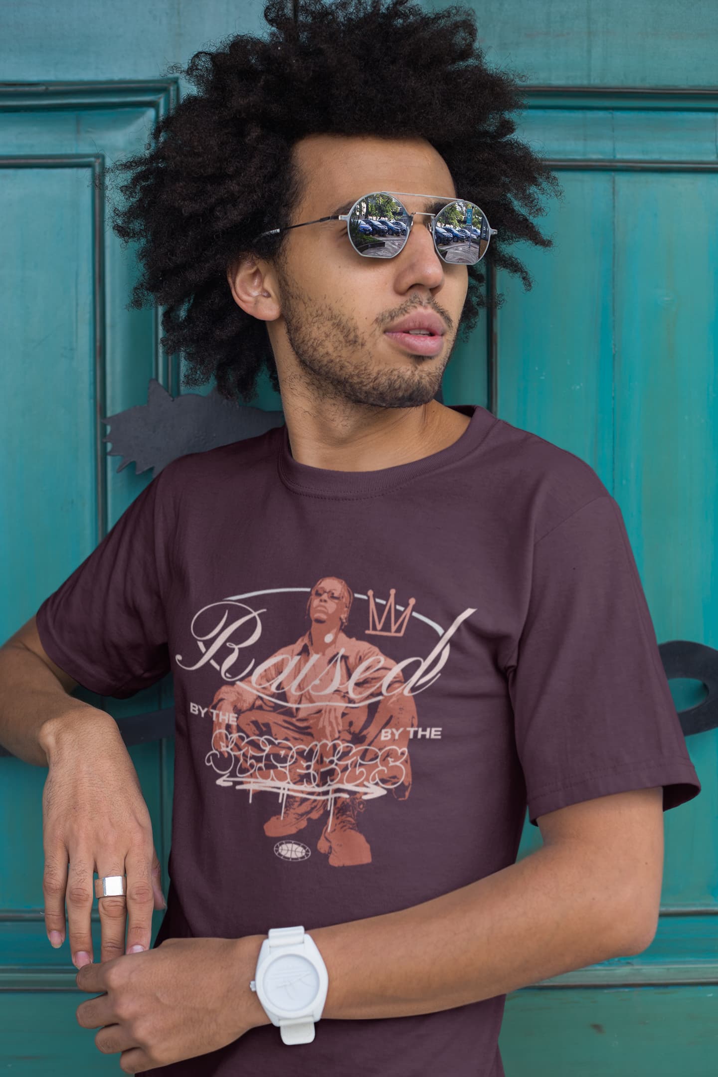 MENS BURGUNDY ROUNDNECK T-SHIRT