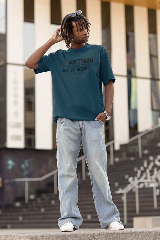 MENS NAVY BLUE OVERSIZED ROUNDNECK T-SHIRT