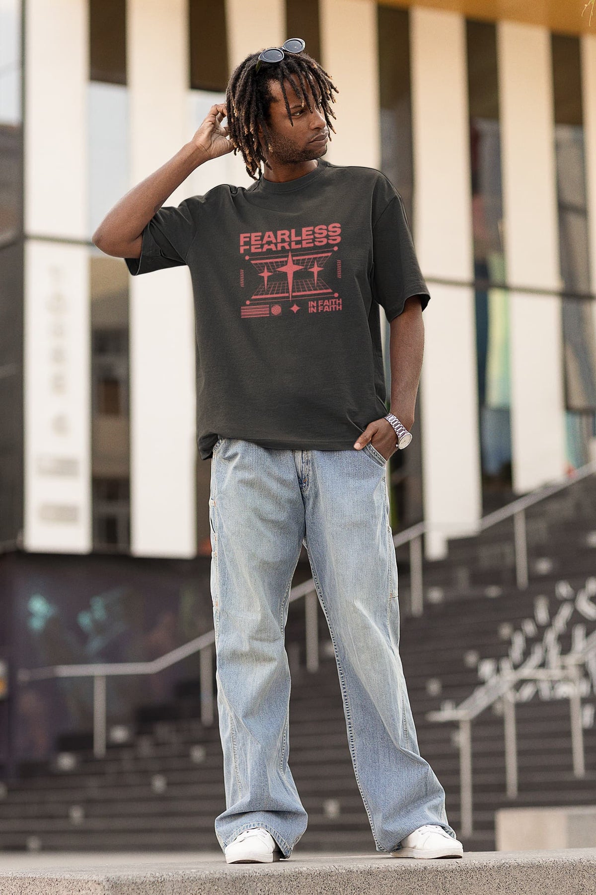 UNISEX BLACK OVERSIZED T-SHIRT