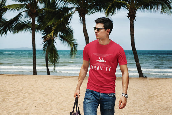 MENS RED ROUNDNECK T-SHIRT