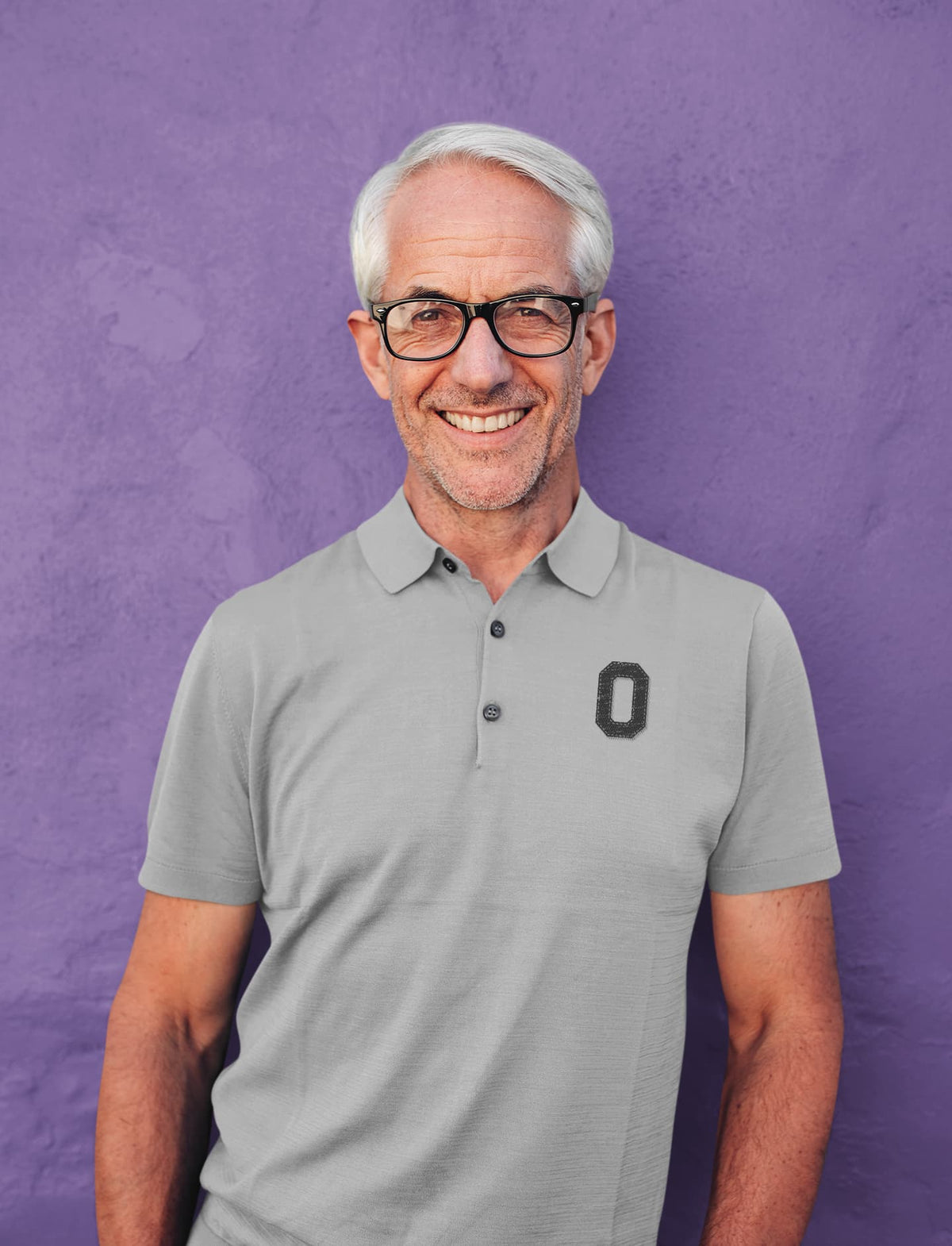 Men's Melange Grey Polo T-shirts
