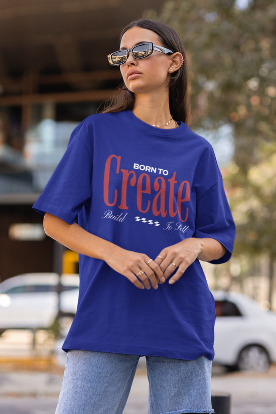 UNISEX ROYAL BLUE OVERSIZED T-SHIRT
