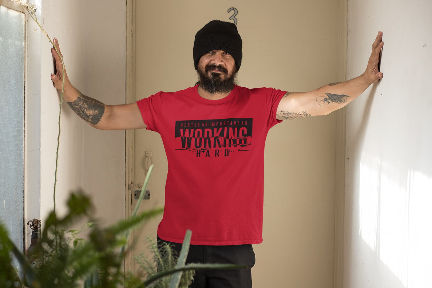 Men's Red Round Neck T-shirts