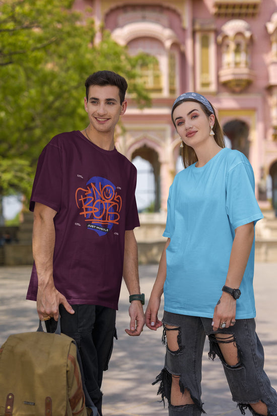 MENS BURGUNDY OVERSIZED T-SHIRT