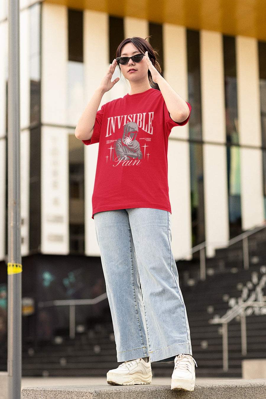 UNISEX RED OVERSIZED T-SHIRT