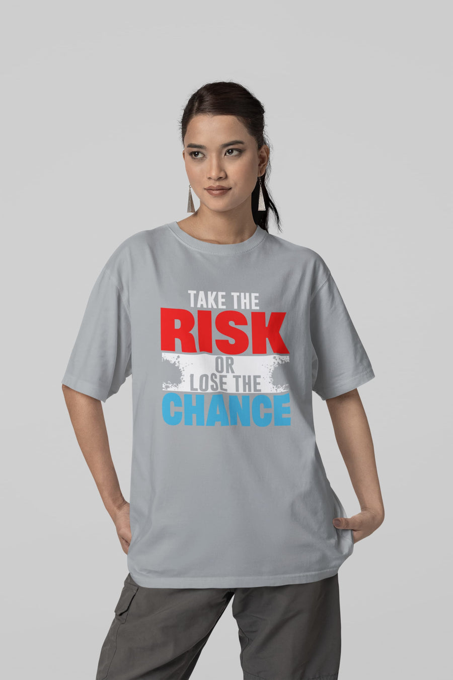WOMENS SILVER FROST OVERSIZED T-SHIRT