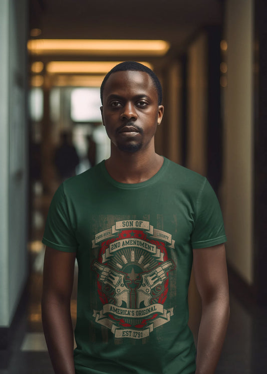 Men's Olive Green Round Neck T-shirt