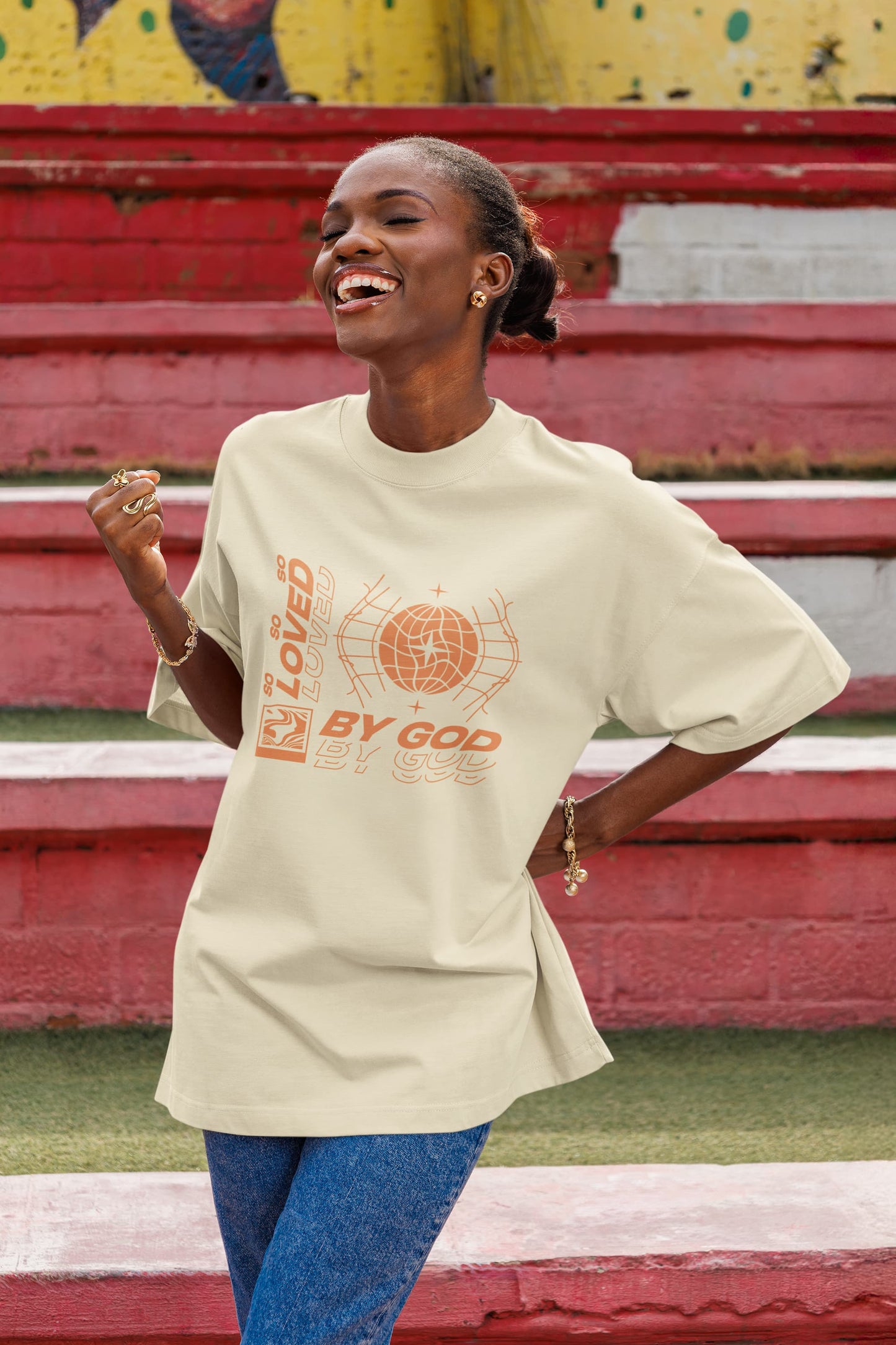 UNISEX OFF WHITE OVERSIZED T-SHIRT