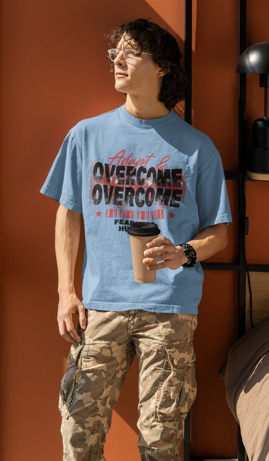 Men's Baby Blue Oversized Roundneck T-shirt