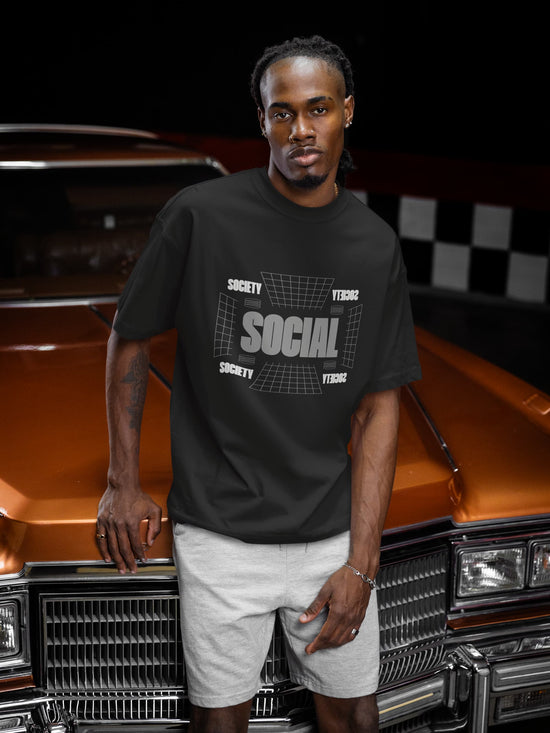 UNISEX BLACK OVERSIZED T-SHIRT