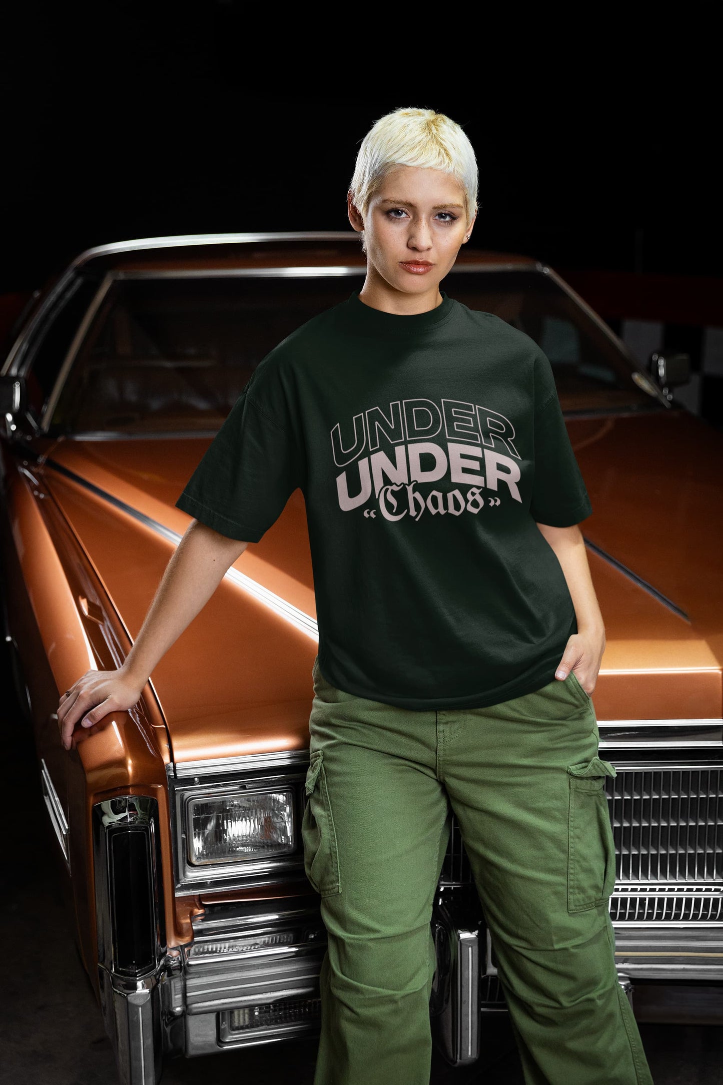 UNISEX BOTTLE GREEN OVERSIZED T-SHIRT