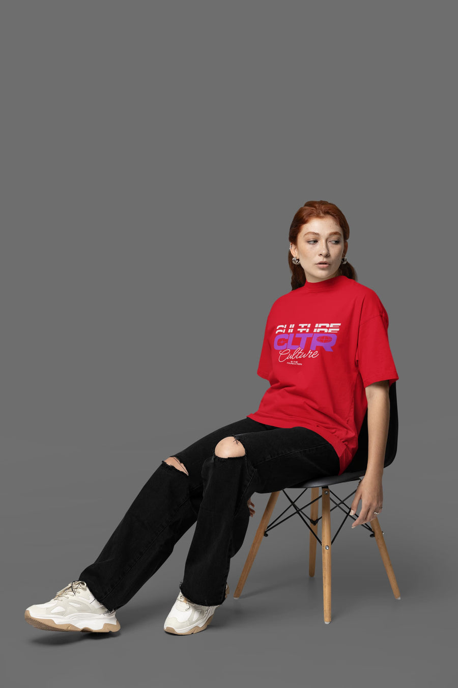 UNISEX RED OVERSIZED T-SHIRT