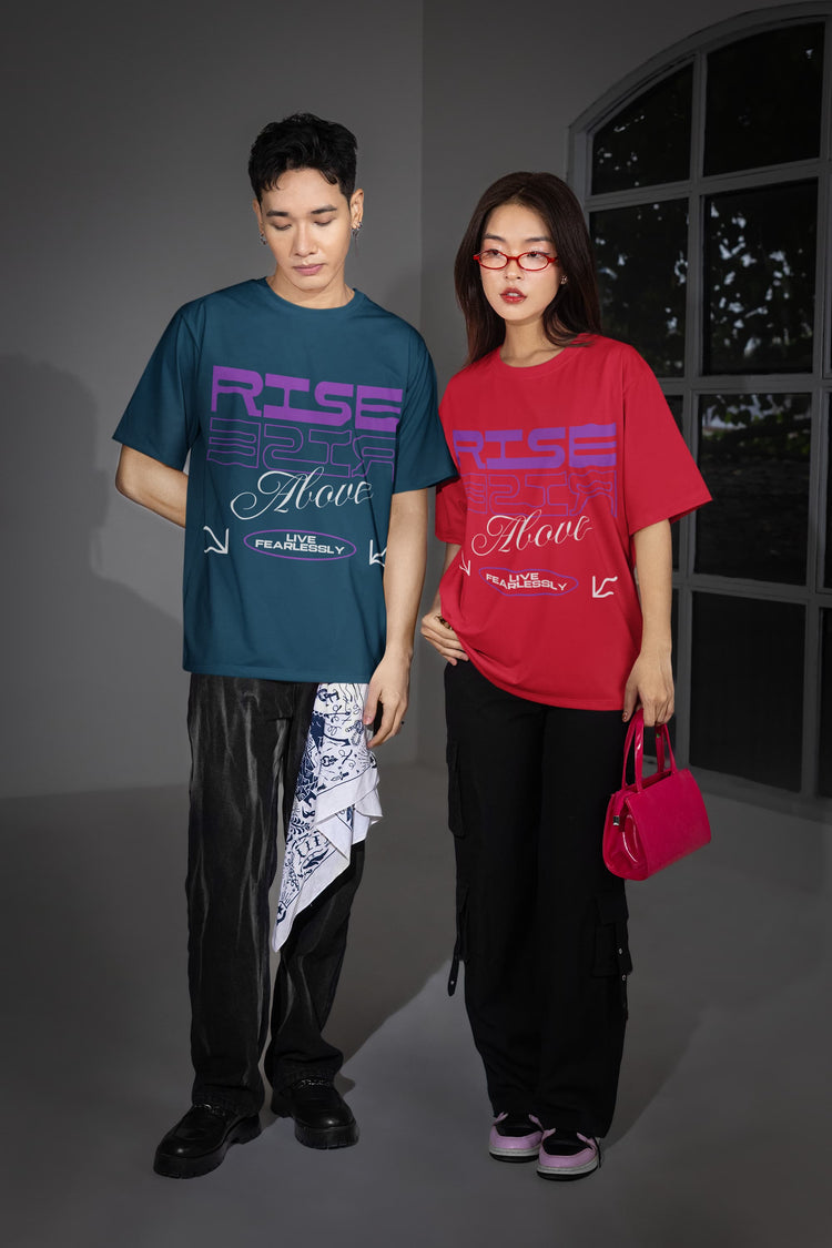 Men and Women Oversized Round Neck T-shirts