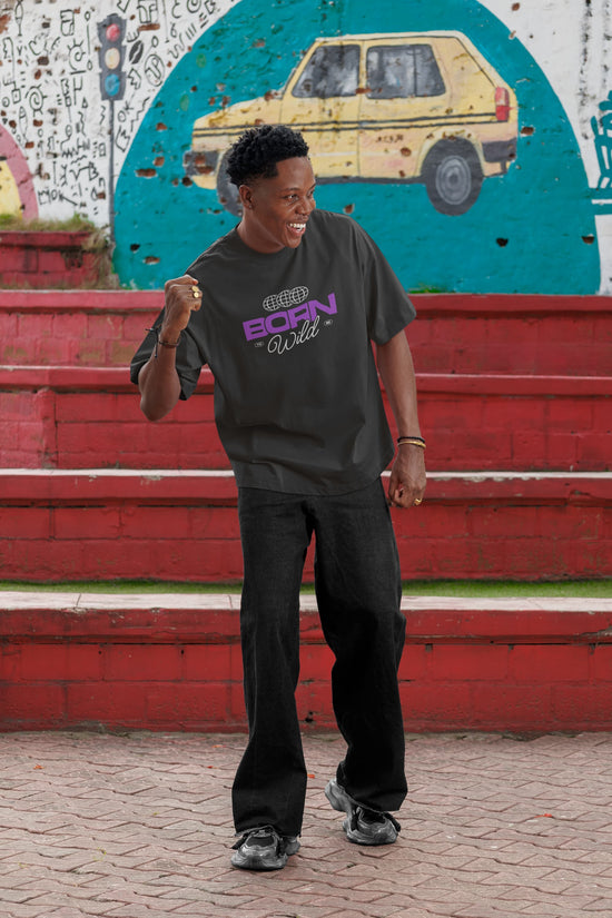 UNISEX BLACK OVERSIZED T-SHIRT