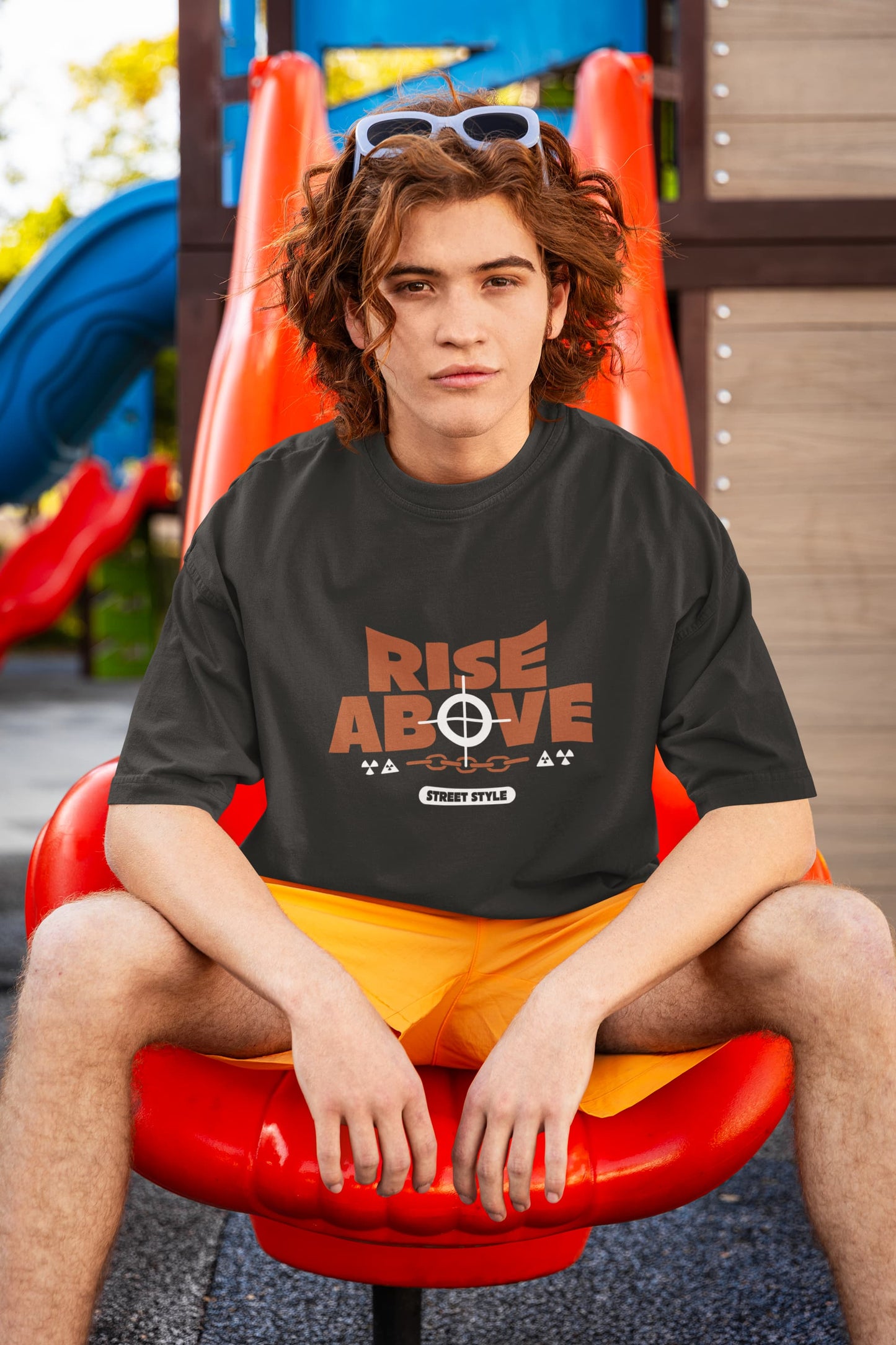 MENS BLACK OVERSIZED T-SHIRT