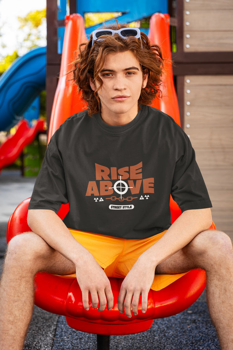 MENS BLACK OVERSIZED T-SHIRT