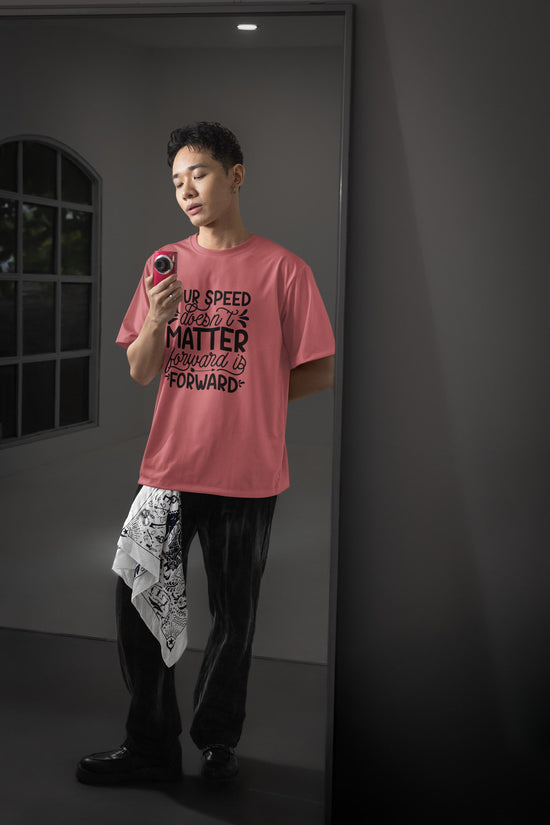 MENS DUSTY ROSE OVERSIZED T-SHIRT