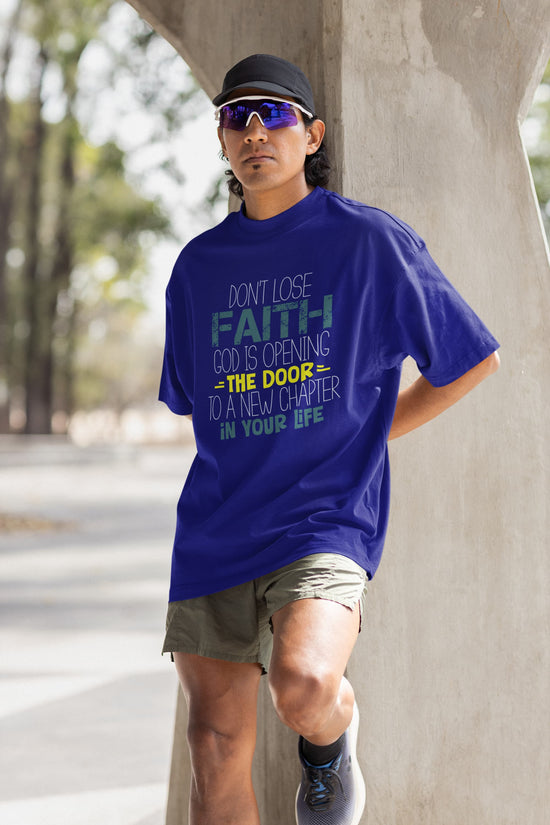 MENS ROYAL BLUE OVERSIZED T-SHIRT