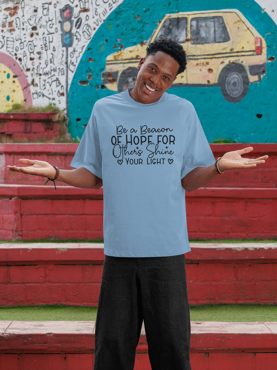 UNISEX BABY BLUE OVERSIZED T-SHIRT