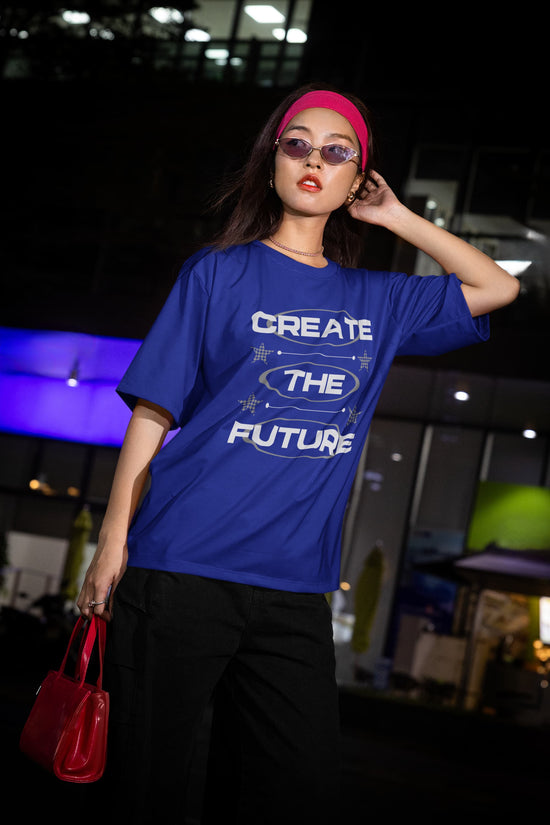 UNISEX ROYAL BLUE OVERSIZED T-SHIRT