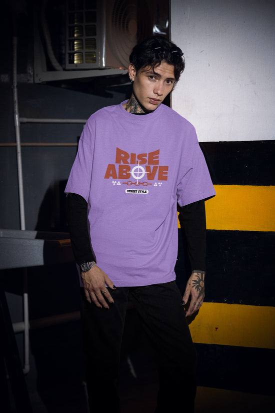 MENS IRIS LAVENDER OVERSIZED T-SHIRT
